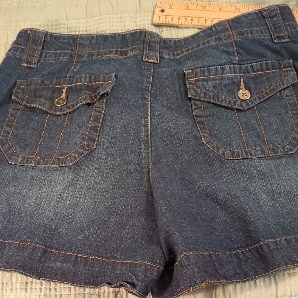 Faded Glory Blue Jean Shorts Classic Casual Style - Picture 3 of 5